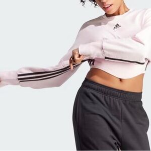 adidas Eco Dance 3-Stripes Corset Sweatshirt - pink - xs